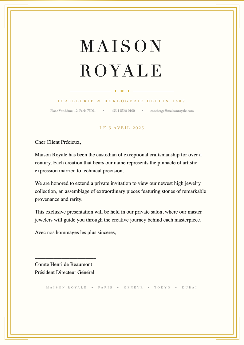 Luxury premium decorative letterhead